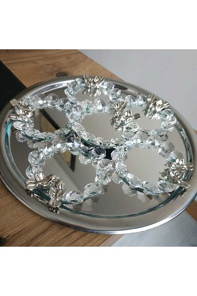 HİLALKRİSTAL 6 Pieces Mirrored Stone Bird Insignia
