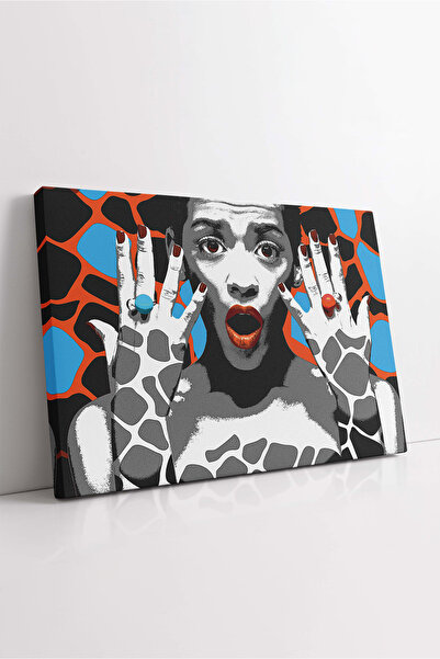 KOSS Dijital Pictură decorativă orizontală pe pânză cu femeie africană înfric...