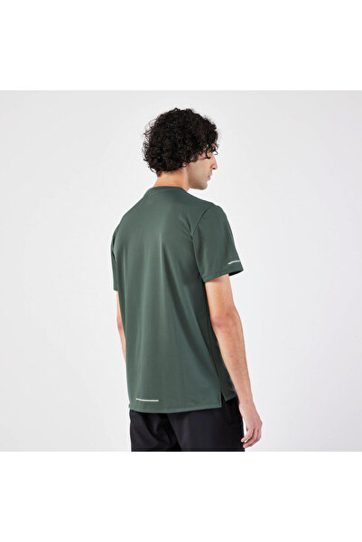 Decathlon Ανδρικό μπλουζάκι αθλητικό που αναπνέει σε σκούρο πράσινο χρώμα KIPRUN Dry 500 - Τρέξιμο
