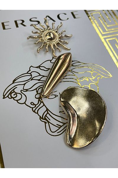 ODDA TASARIM ATÖLYESİ Gold Colored Trend Pinterest Combin Button - 4 cm Cap