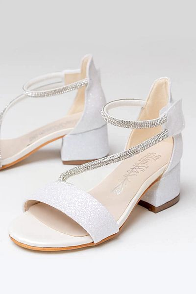 p papuccum ortopedi çocuk ayakkabıları Girl's Pearl Velcro Stoned Comfortable Evening Dress Shoes