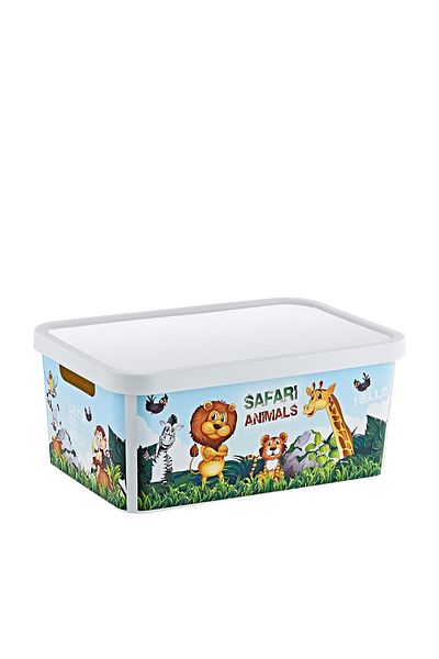 Smartware Stafi Patterned Multi-Purpose Box with Lid 4.5 lt