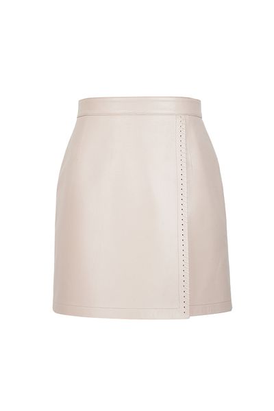 Desa Fusta mini din piele de damă Terza bej