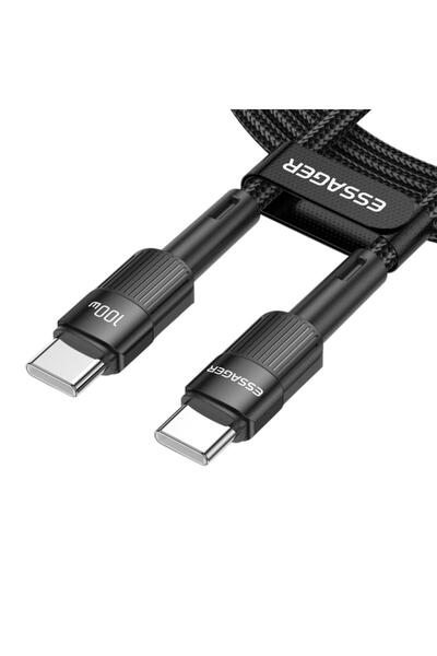 essager 0.50cm Pd 100w Qc4.0 Süper Hızlı Type C To Type C Şarj Data Kablosu, ...