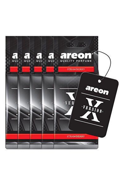 Areon عبوة من 5 معطرات جو من اريون بنكهة الفراولة إصدار X