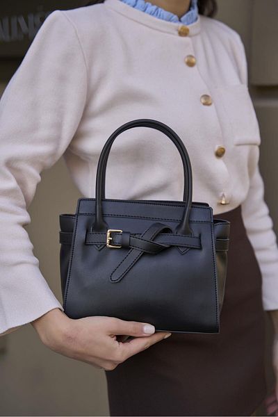 Madamra Schwarze Mini-Gürteltasche für Damen