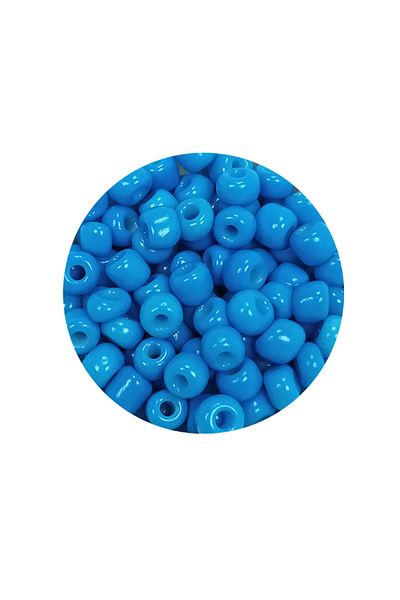 STUMBANNG Poured Glass Sand Beads Large Size (6/0) 4 mm - 20 Grams - Light Blue - Bnc106