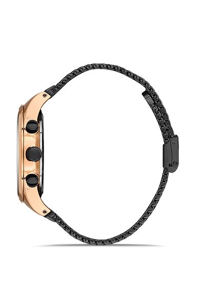 DAVID GUNER Men Wrist Watch - Steel Knitted Mesh Band with Calendar