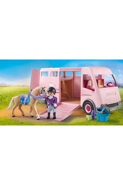 Playmobil 71237 Country Horse Carrying Vehicle, Pony Farm, Horse Toys, Fun, Creative Role Y