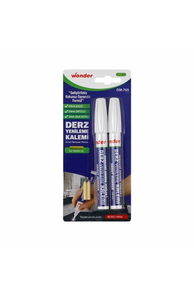Wonder Derz Kalemi Gm-765 2'li Beyaz