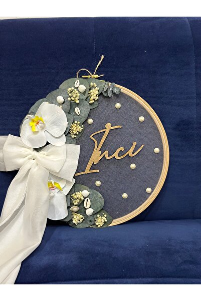 KRVTASARIM İnci Bebek Kapı Süsü Orkideli