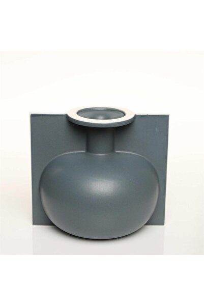 Le Atölye Βάζο Vitale Lip Σκούρο Γκρι Μικρό 20*17*18 εκ. AK.JL0017