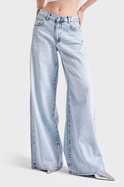 its basic Blugi de zăpadă pentru femei Hera 17s5-3 Palazzo Fit Denim Pantaloni