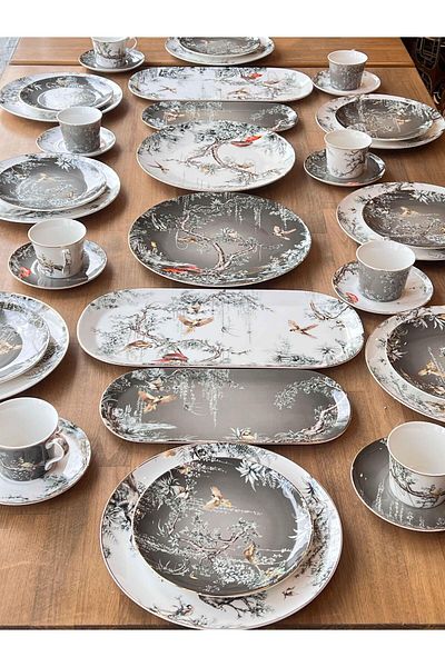 Mikasa Moor Plomo Breakfast Set for 8 People - 38 Pieces