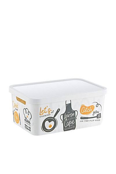 Smartware Stafi Patterned Multi-Purpose Box with Lid 4.5 lt
