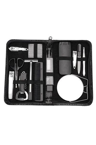 gaman 13 Pieces Portable Professional Men's Grooming Kit for Travel, Business Trip, Hand-To-Foot Grooming Kit