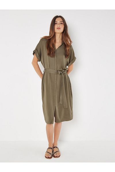 Apricot Midikleid Mit Fledermausärmeln Und Shirt