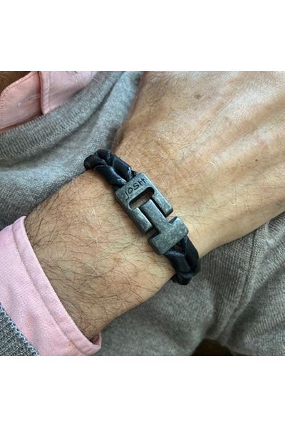 Josh Lederarmband 09284-BRA-VB/SCHWARZ