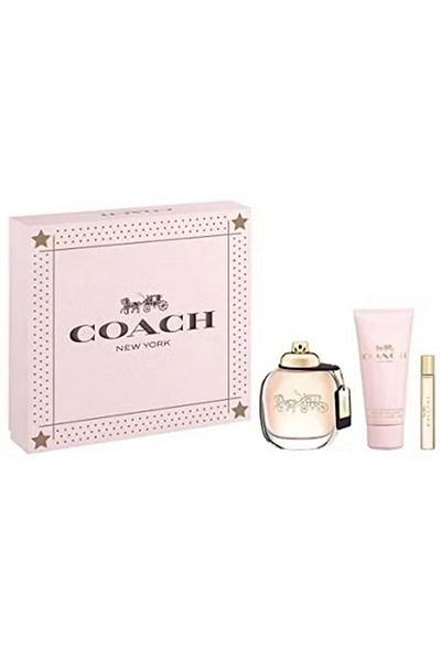 Coach New York Set (Eau de Parfum 90 ml + 7.5 ml + 100 Body Lotion) 90ml+7.5ml+100ml