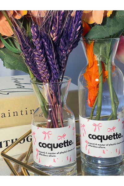 Saccura Decor Διακοσμητικό Βάζο Nadide Dictionary Series – Coquette Διπλό Γυάλινο Βάζο