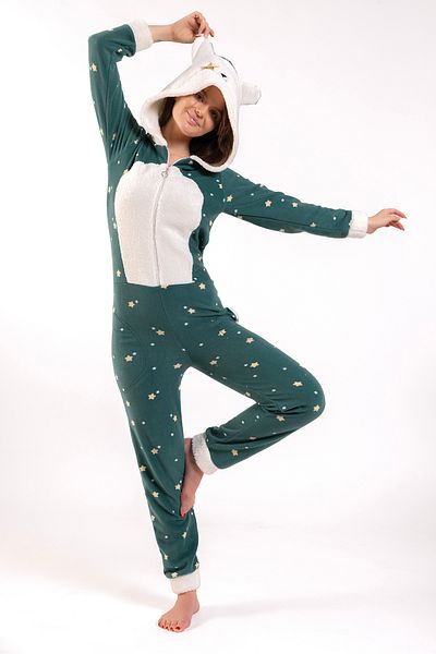 Ecrou Γυναικεία φόρμα Fleece με μοτίβο Green Star