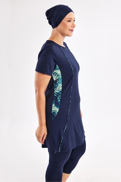 MARESİVA Rose Battal Short Sleeve Hijab Swimsuit 2804