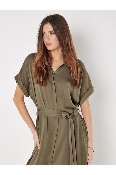 Apricot Midikleid Mit Fledermausärmeln Und Shirt