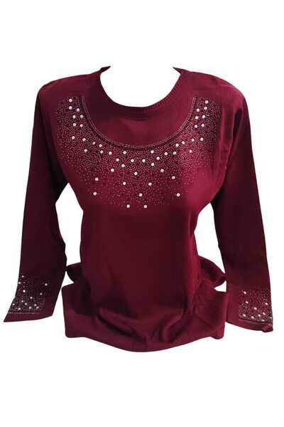 Sel Giyim New Season Stone Mom Sweater Bluz