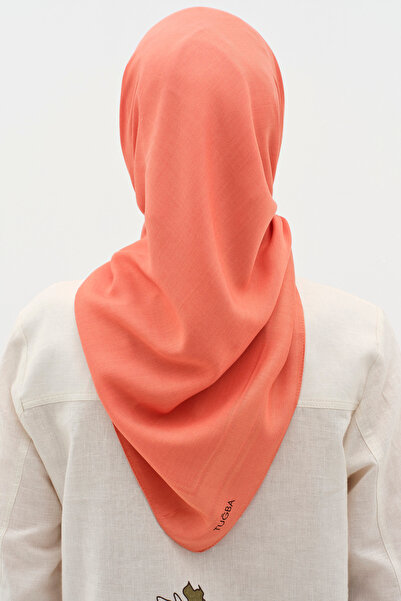 Tuğba Natural Kenar Detaylı Eşarp - Oranj