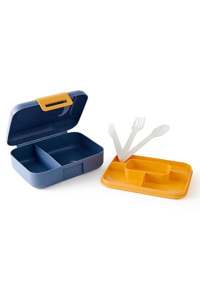 Gondol Lunch Box with Lock 2 Compartments Kids Breakfast Student School Picnic Food Putting Container