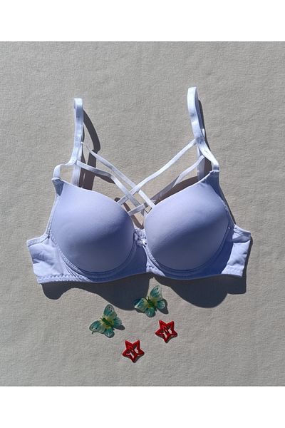 siyalife Push up Padded Padded Cross Drawstring Micro Bra