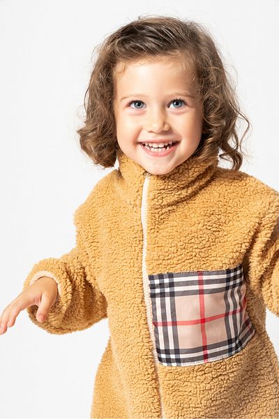 Baby Animals Plush Lamb Zippered Winter Unisex Girls Boys Baby Kids Coats Coat Cardigan Jacket