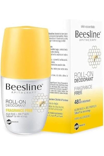 Beesline مزيل العرق رول أون خالي من العطور 2 × 50 مل (1 + 1 مجانًا)