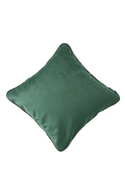 Ju Yaratıcı Tasarım غطاء وسادة مع حواف سوداء اللون زمردي مقاس 45x45