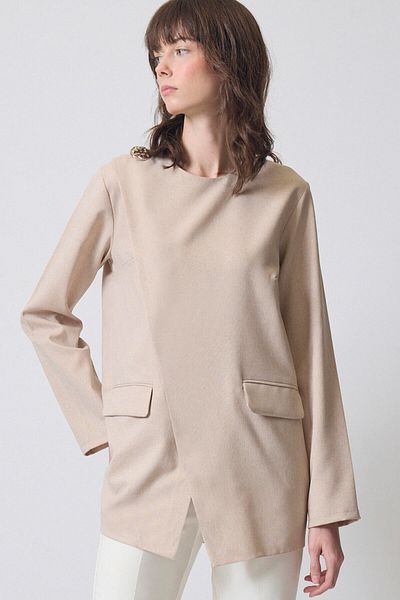 Touché Privé Asymetric Cut Crepe Tunic