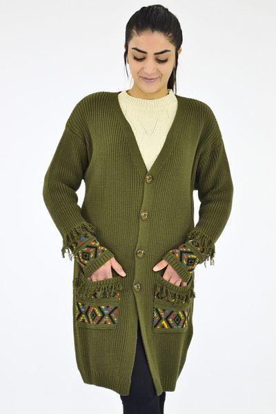 Tuğra Tassel Detailed Knitwear Jacket