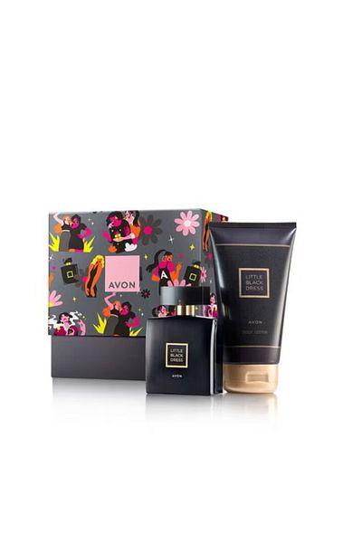 AVON LITTLE BLACK Dress Gift Set 50ml EDP & 150ml Body Lotion New Boxed