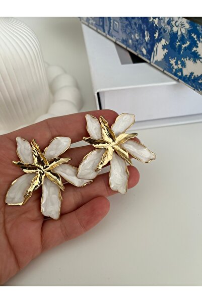 Home Beyaz Mineli Çiçek Küpe Xuping Series