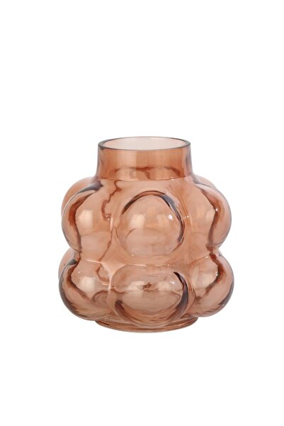 CREARTHOME Vasă scurtă din sticlă cu bule Vitale 1 14,5*14,5*15 Cm AK.JK0033