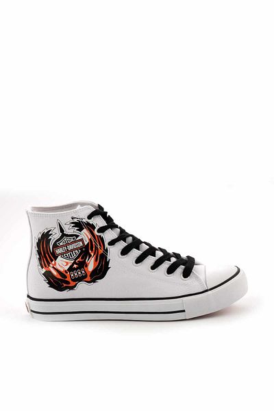 Harley Davidson Pantofi casual pentru bărbați albi Hd1777035604
