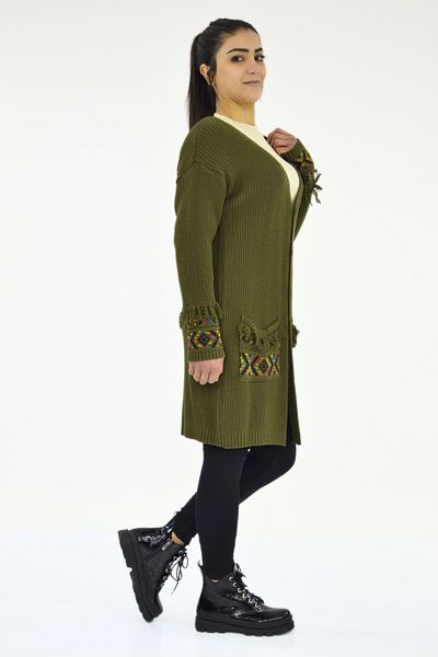Tuğra Tassel Detailed Knitwear Jacket