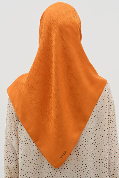 Tuğba Natural Karışık Desenli Eşarp - Taba
