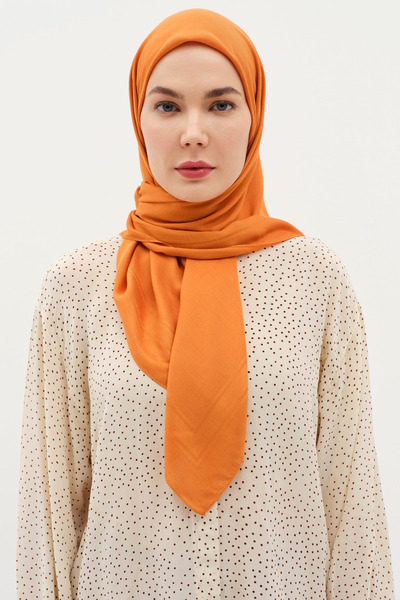 Tuğba Natural Kenar Detaylı Eşarp - Taba