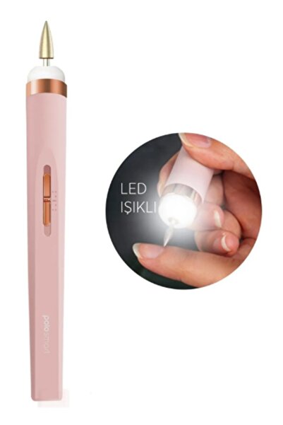 Genel Markalar Yeni Model 5 Başlıklı USB Şarjlı Işıklı Manikür-Pedikür Tırnak Törpüsü_EL,Ayak Tırnak Bakımı