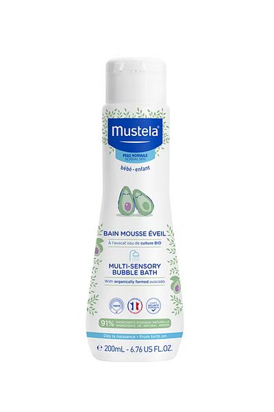 Mustela Multi-Sensory Baby Bubble Bath With Organically Farmed Avocado, 200ml - 3504110000000