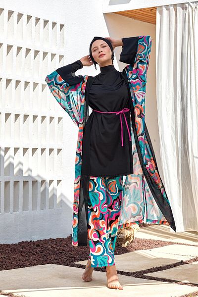 MARESİVA Pareolu Hijab Swimsuit Set 2112