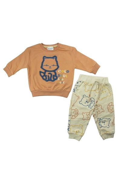Miniworld Colorful Cat Men's Suit Pomegranate Flower 2300- 18455 - 6-9 Months