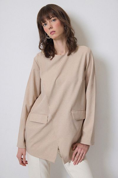 Touché Privé Asymetric Cut Crepe Tunic