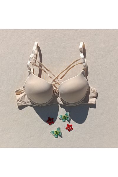 siyalife Push up Padded Padded Cross Drawstring Micro Bra