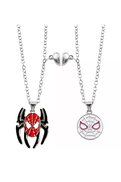 Herşey Nota Örümcek Gwen Relationship Mıknatıslı Kalp Detaylı İkili Sevgili Ç...